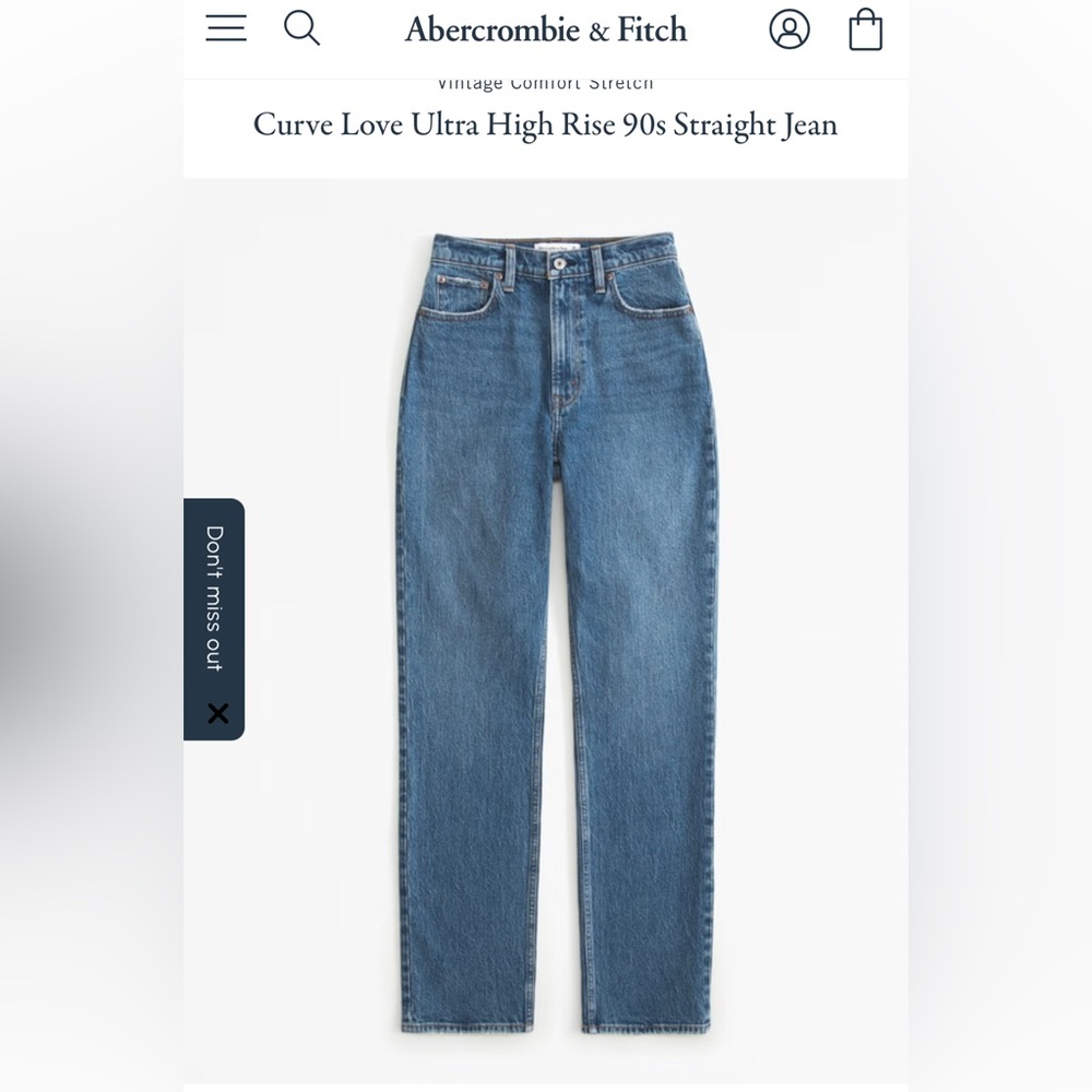 Curve Love Ultra High Rise 90s Straight Jean- EUC